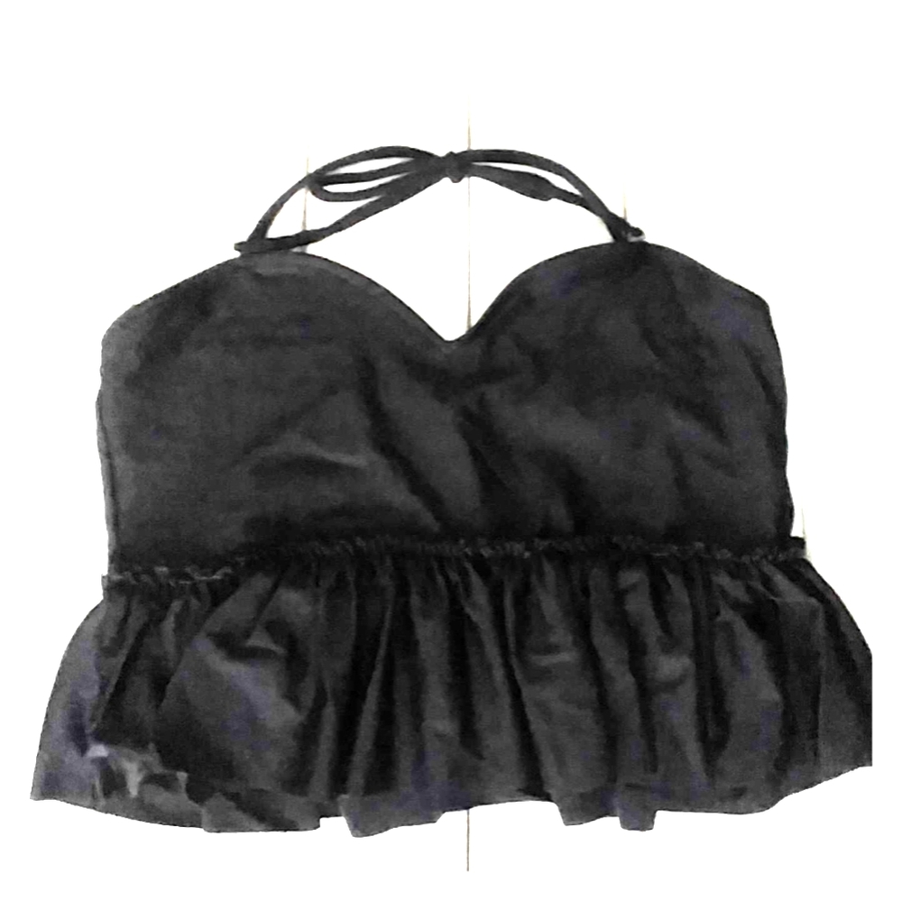 Kortni Jeane black sweetheart peplum top, Medium